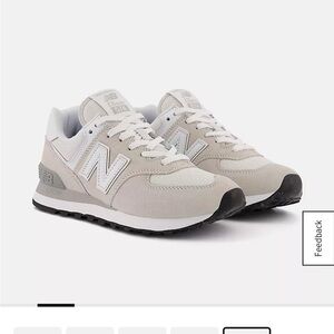 New Balance Women's Sneakers in Beige and White